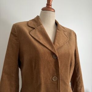 Lady Hathaway - Tan Velvet Blazer - Jacket